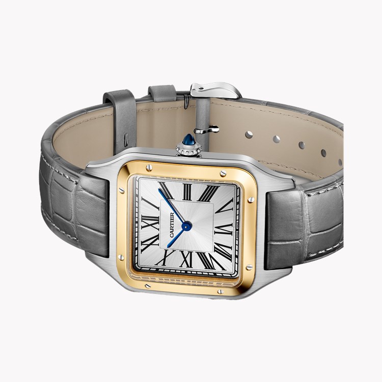 Cartier Santos-Dumont Large, Grey Dial, Roman Numerals_4