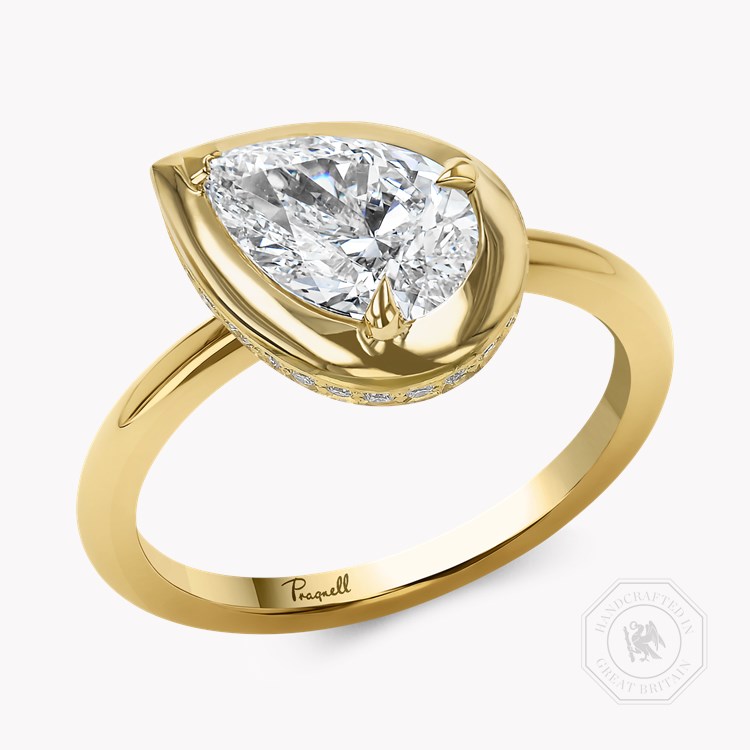 Skimming Stone Pear Shaped 1.00ct Diamond Ring Pear Shape, Claw Set_1