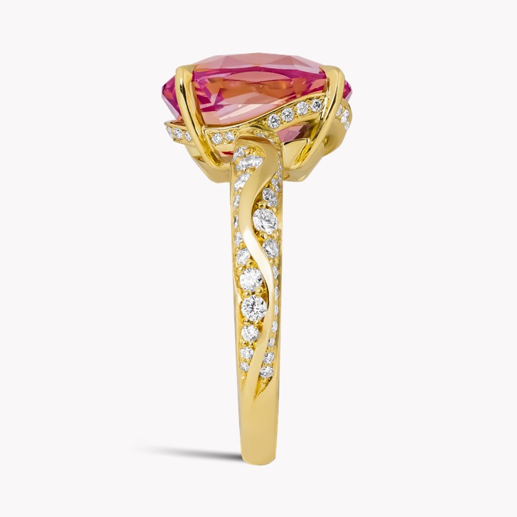 Oval Cut 6.71ct Kitulo Garnet and Diamond Ring Oval Cut, Claw Set_4