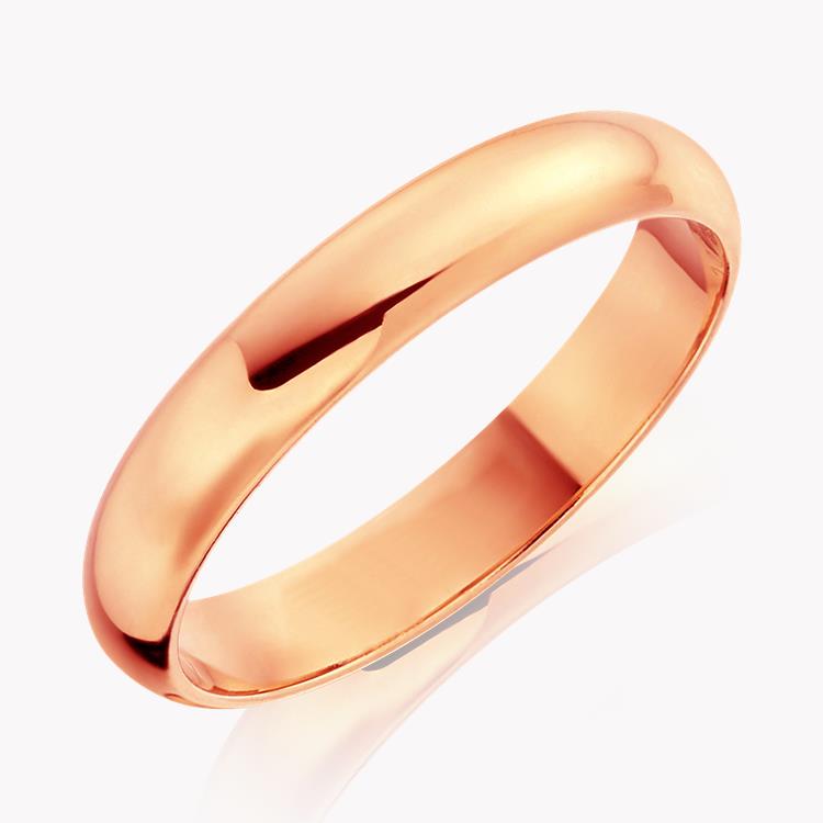 4mm D-Shape Wedding Ring