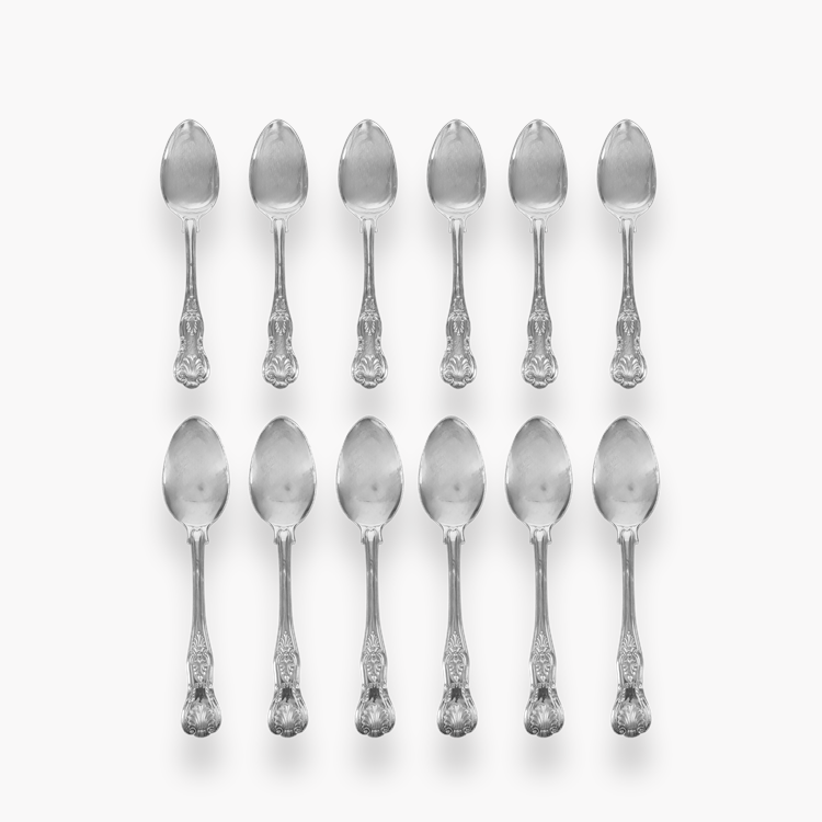 Silver Sixty-Seven Piece Queens Pattern Cutlery Set _3