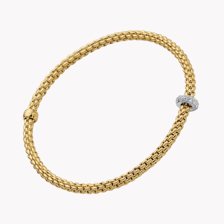 FOPE Prima Flex 'It Medium Diamond Bracelet Brilliant Cut, Rubover Set_1