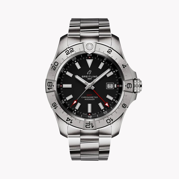Breitling Avenger Automatic GMT 44 44mm, Black Dial, Baton Numeral_1