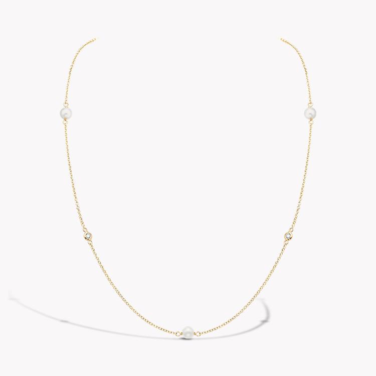 Sundance Pearl Necklace   3.00ct in Yellow Gold