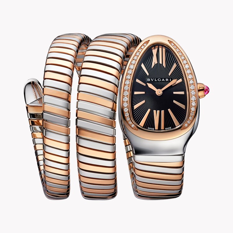 Bvlgari Serpenti Tubogas 35mm, Black Dial, Baton & Roman Numerals_1