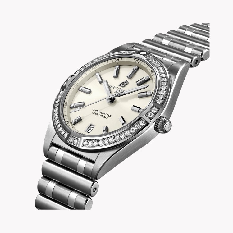 Breitling Chronomat 32 32mm, White Dial, Baton Numerals_3