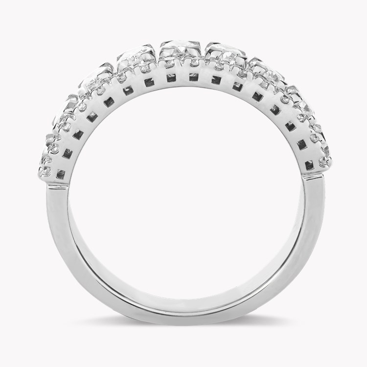 Oval Cut 1.32ct Diamond Half Eternity Ring Oval Cut, Claw Set_3