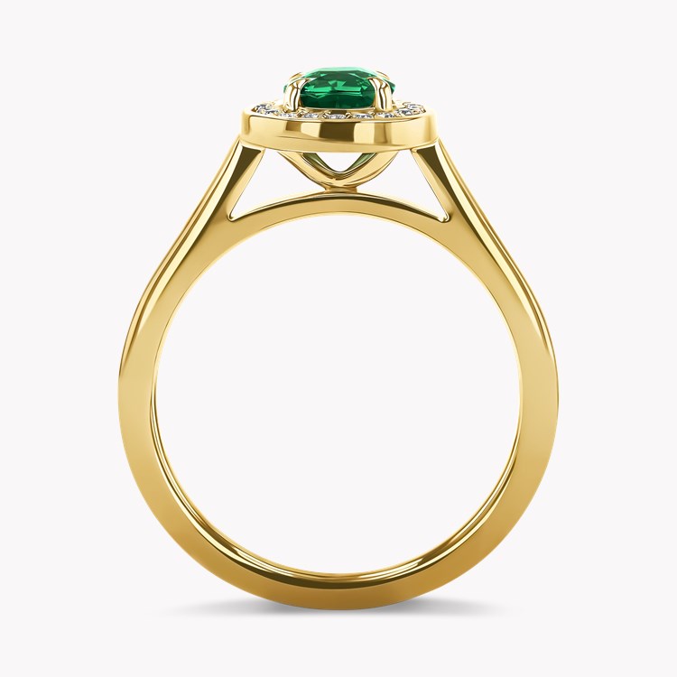 Classic 0.70ct Emerald and Diamond Cluster Ring Brilliant cut, Claw set_3