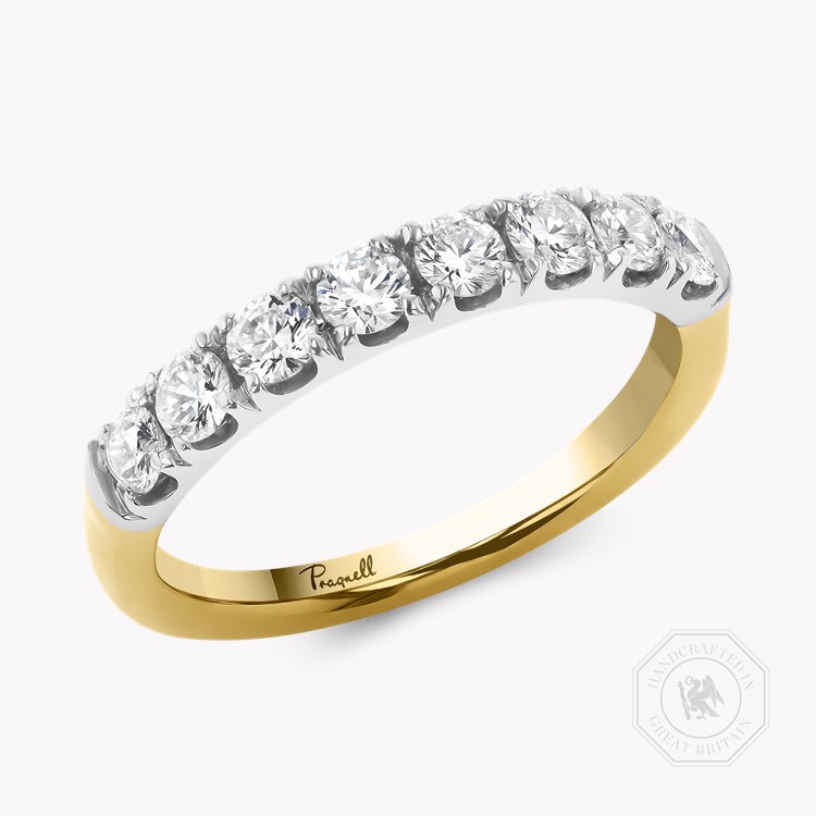 Celestial 0.78ct Diamond Half Eternity Ring Brilliant Cut, Micro Pave Set_1