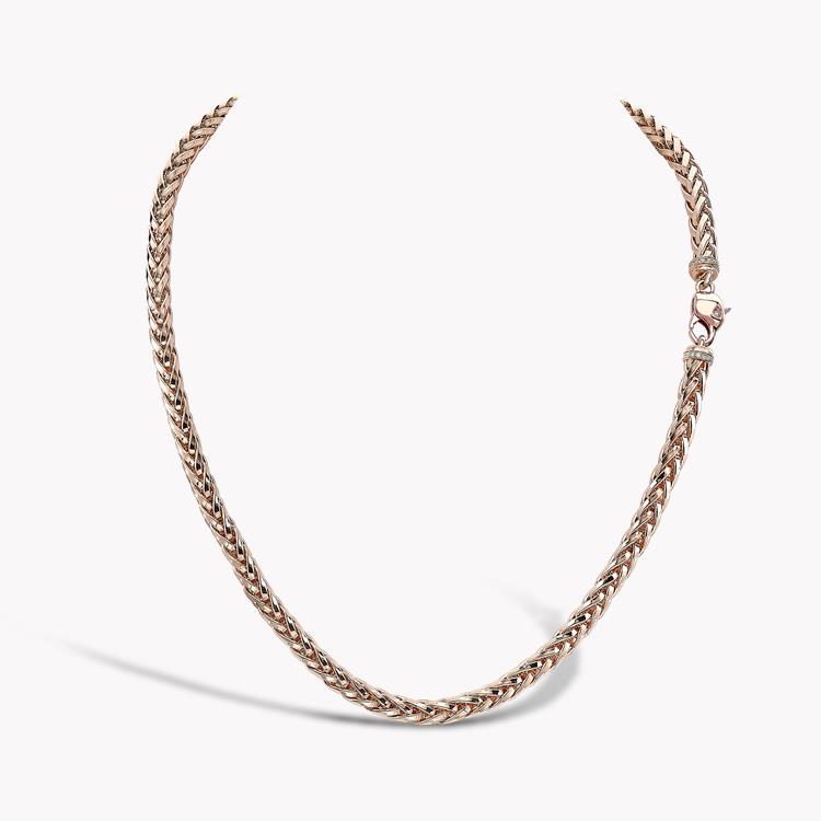 Handmade English Chain 42cm Light Chain Necklace in 18CT Rose Gold _1