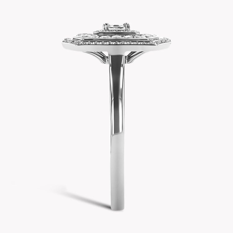 Asscher cut Diamond Ripple Ring Asscher Cut. Four Claw Set_4