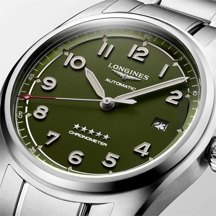 Longines Spirit L3.810.4.03.6 40mm, Green Dial, Arabic Markers_2