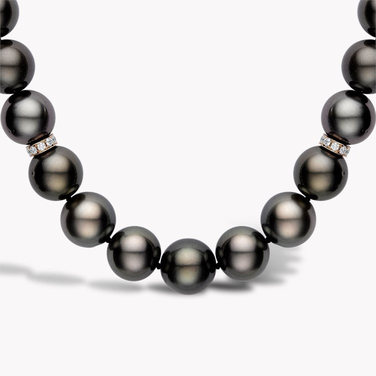 Black Tahitian Pearl Necklace 9.5mm - 11.1mm_2