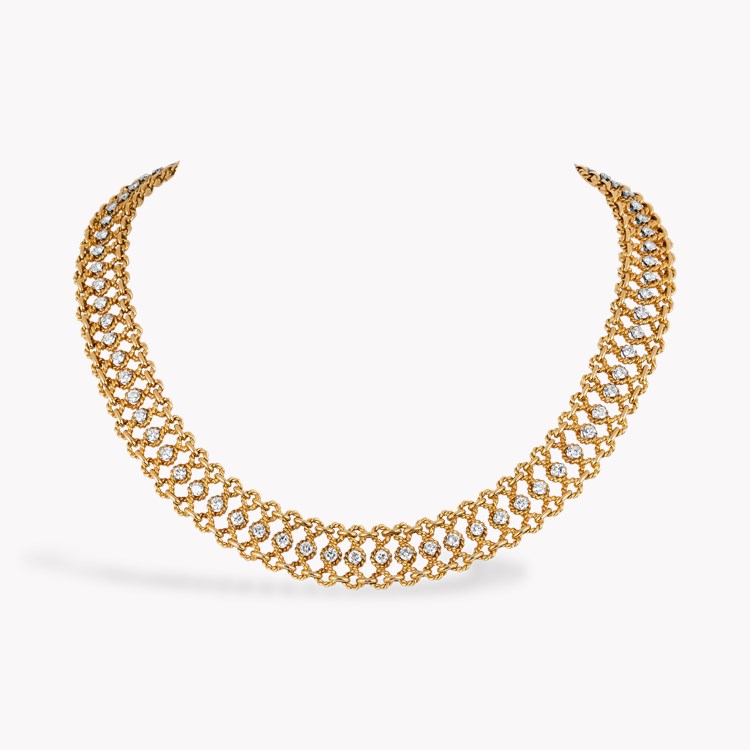 Retro Cartier Brilliant Cut 6.20ct Diamond Set Necklace Brilliant cut, Claw set_1