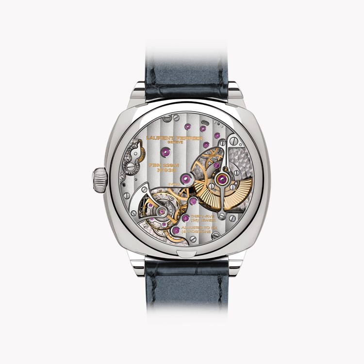 Laurent Ferrier Galet Square Micro-Rotor Blue 41mm, Blue Vertical Satin-brushed Finish, Drop-shaped Indices_2