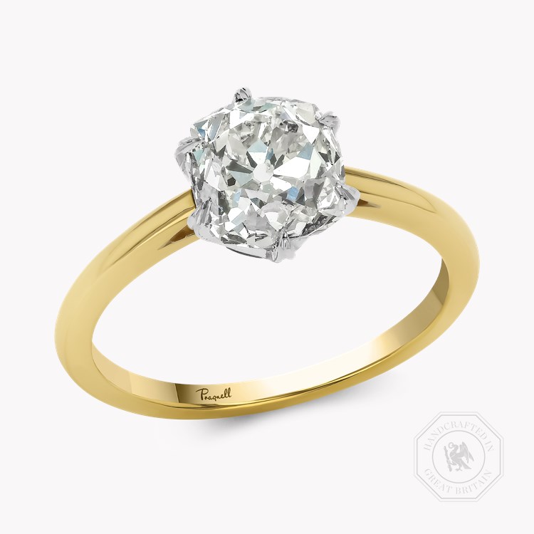 Antique Cushion Cut 1.72ct Diamond Six Claw Ring Antique Cushion Cut, Claw Set_1