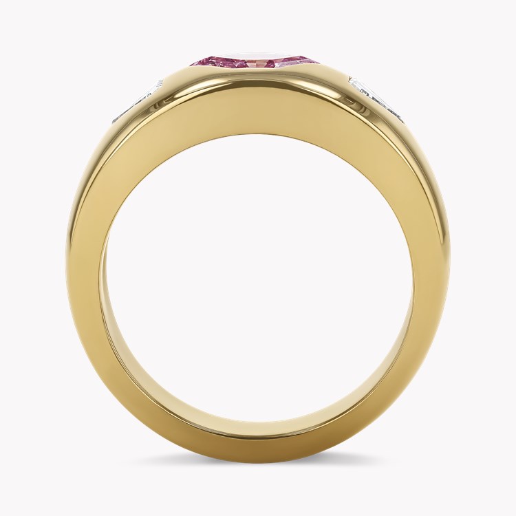 Masterpiece Stellar 0.78ct Fancy Intense Purplish-Pink Diamond Ring Hexagonal Cut, Rubover Set_3