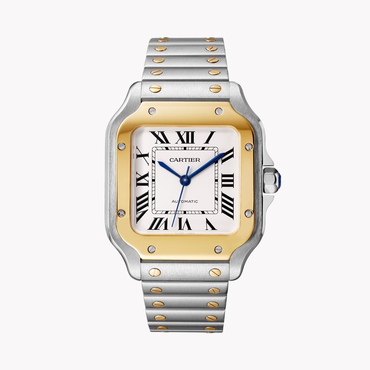 Cartier Santos de Cartier Medium, Silver Dial, Roman Numerals_1