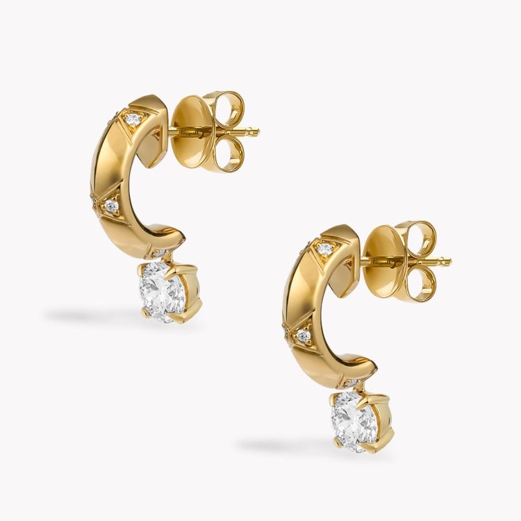 Origins Brilliant Cut 1.20ct Diamond Drop Earrings Brilliant cut, Claw set_2