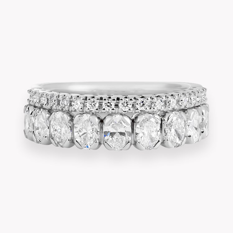 Oval Cut 1.32ct Diamond Half Eternity Ring Oval Cut, Claw Set_2