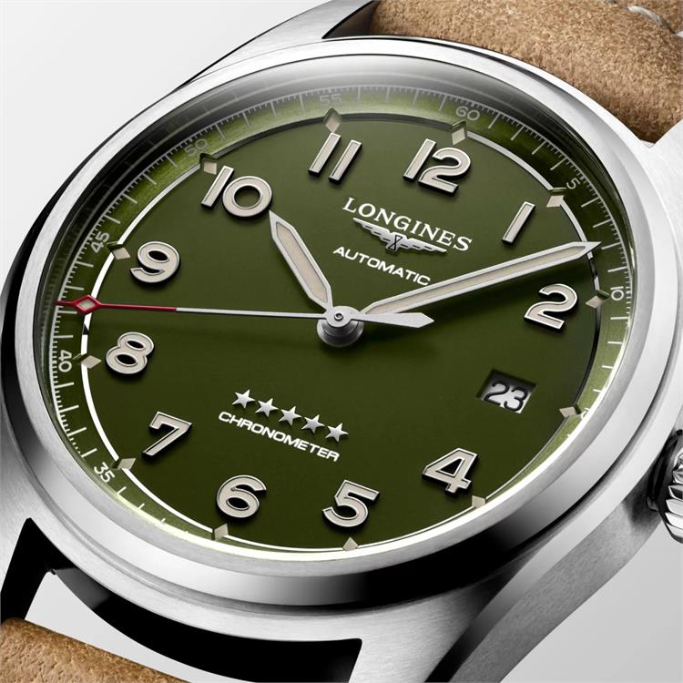Longines Spirit L3.810.4.03.2 40mm, Green Dial, Arabic Markers_2