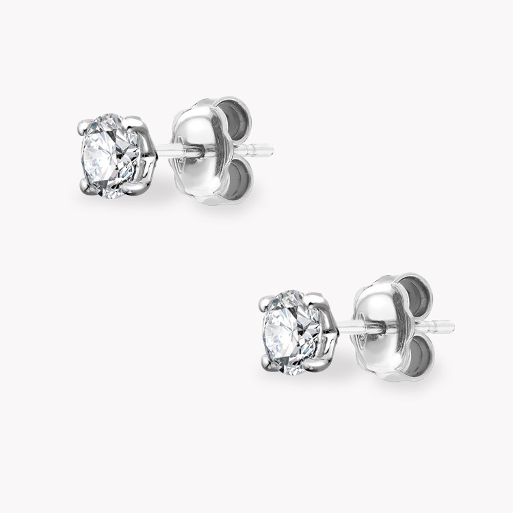 Contemporary Brilliant Cut 1.08ct Diamond Stud Earrings Brilliant cut, Claw set_2