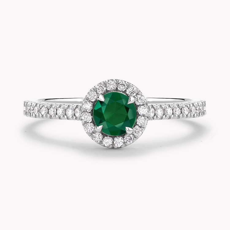 Celestial 0.30ct Emerald and Diamond Cluster Ring Brilliant cut, Claw set_2