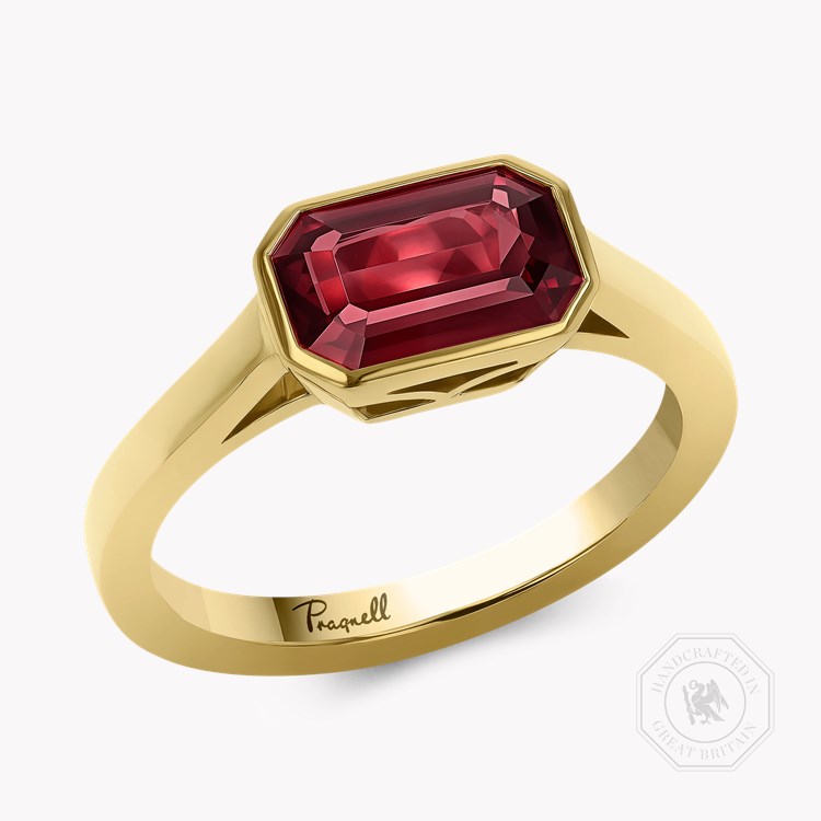 Kingdom 2.07ct Ruby Solitaire Ring Octagon Cut, Rubover Set_1
