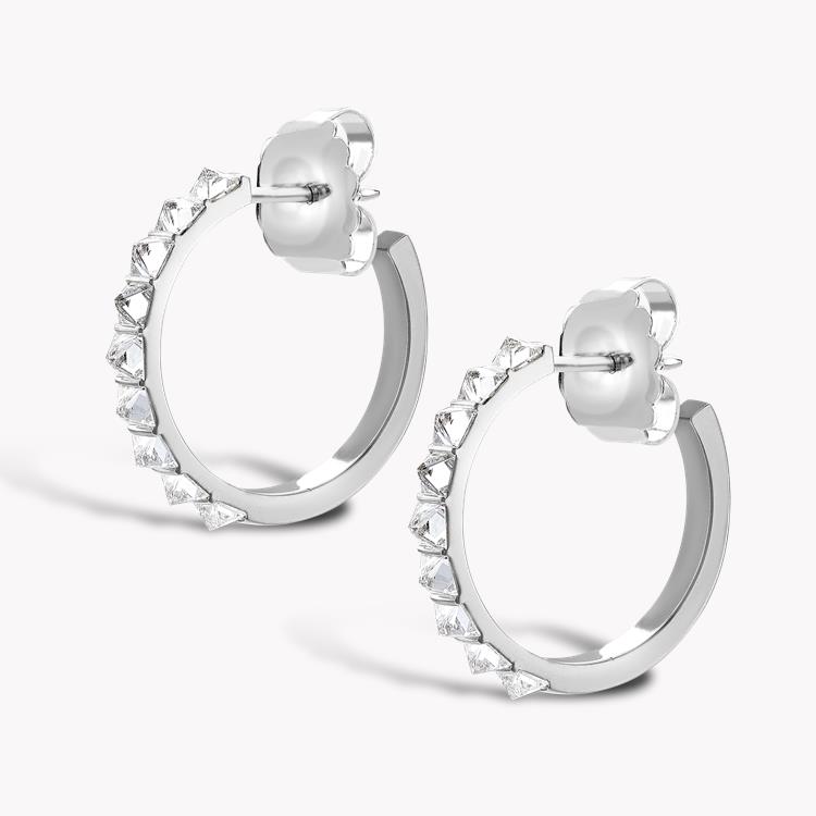 RockChic Diamond Hoop Earrings 1.53CT in Platinum Princess Cut, Bar Set_2