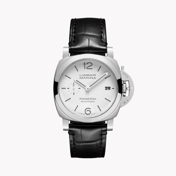 Panerai Luminor Marina 40mm, White Dial, Arabic/Baton Numerals_1