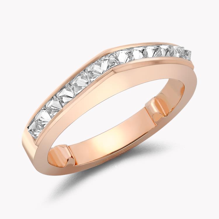 RockChic Peaked Diamond Ring 0.61CT in Rose Gold Princess Cut, Channel Set_1