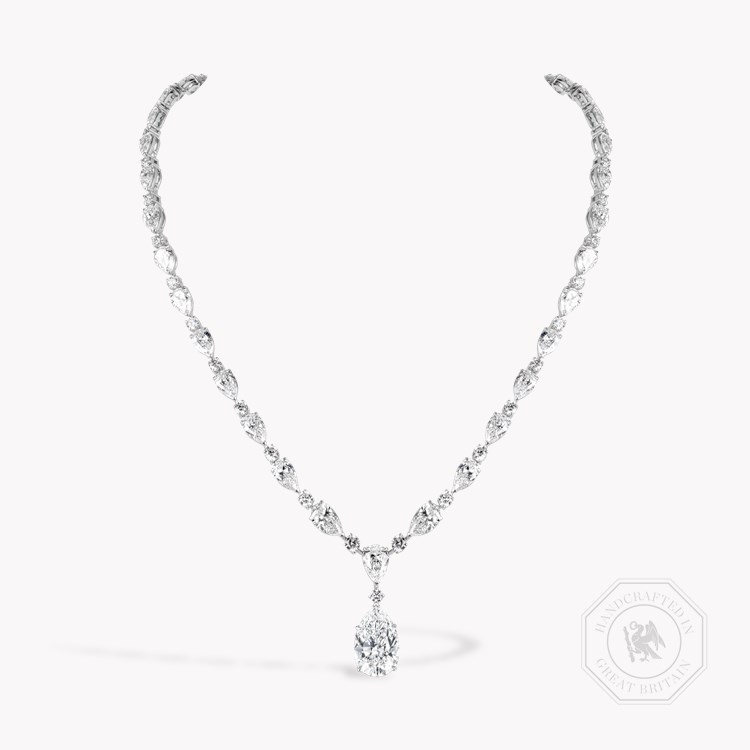 Masterpiece Pear Shaped 8.04ct Type IIA Diamond Pendant Pear Shaped, Claw Set_1