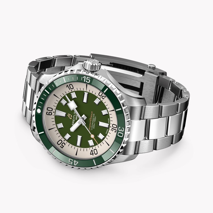 Breitling Superocean Automatic 44 44mm, Green Dial, Baton Numerals_4