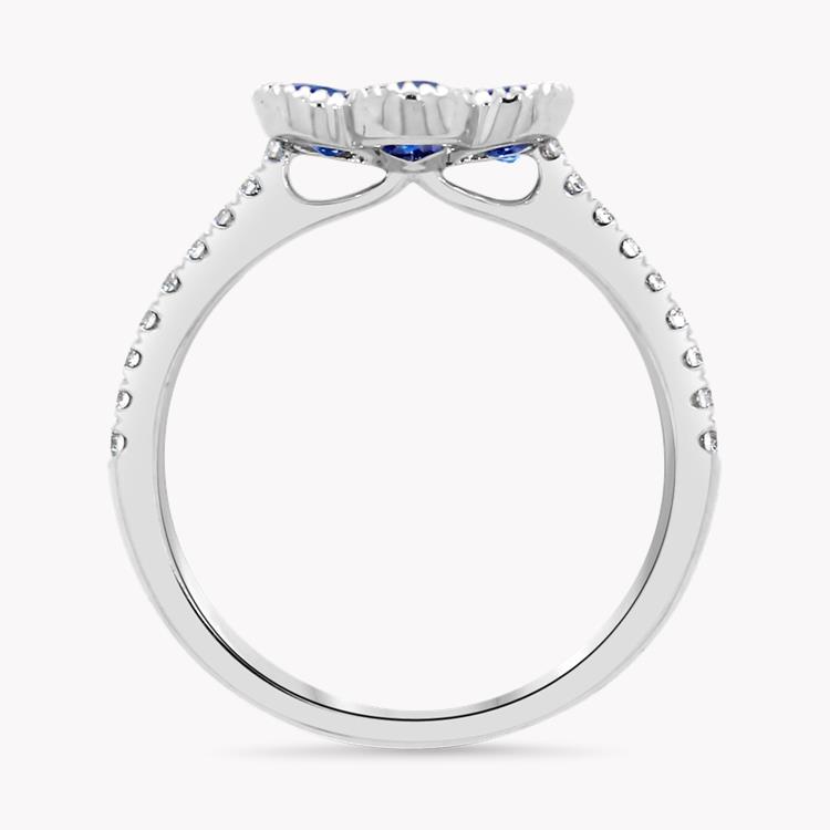 Flourish Tanzanite Ring 1.21CT in 18CT White Gold Pear Shape with Diamond Shoulders_2