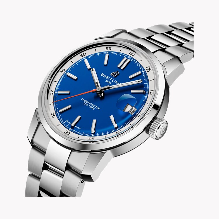 Breitling Top Time 38mm, Blue Dial, Baton Numerals_2