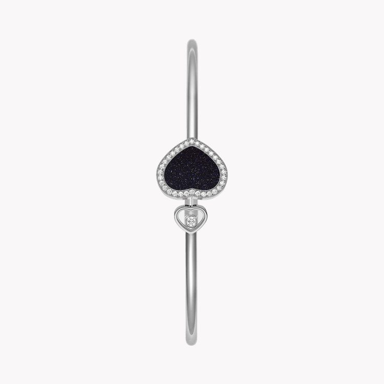 Chopard Happy Hearts Blue Aventurine and Diamond Bangle Brilliant Cut, Rubover Set_2