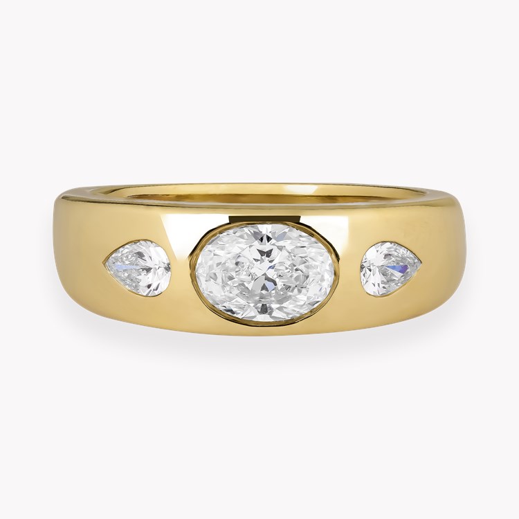 Stellar 0.70ct Oval Cut Diamond Bombé Ring Oval Cut, Rubover Set_2
