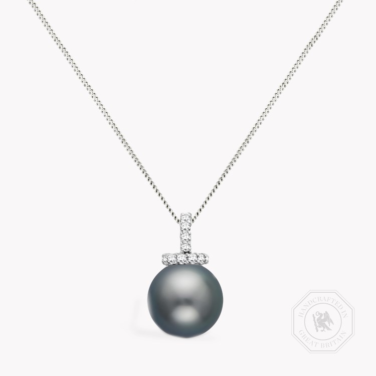 Tahitian Pearl Pendant Pendant with Brilliant Cut Diamonds_1