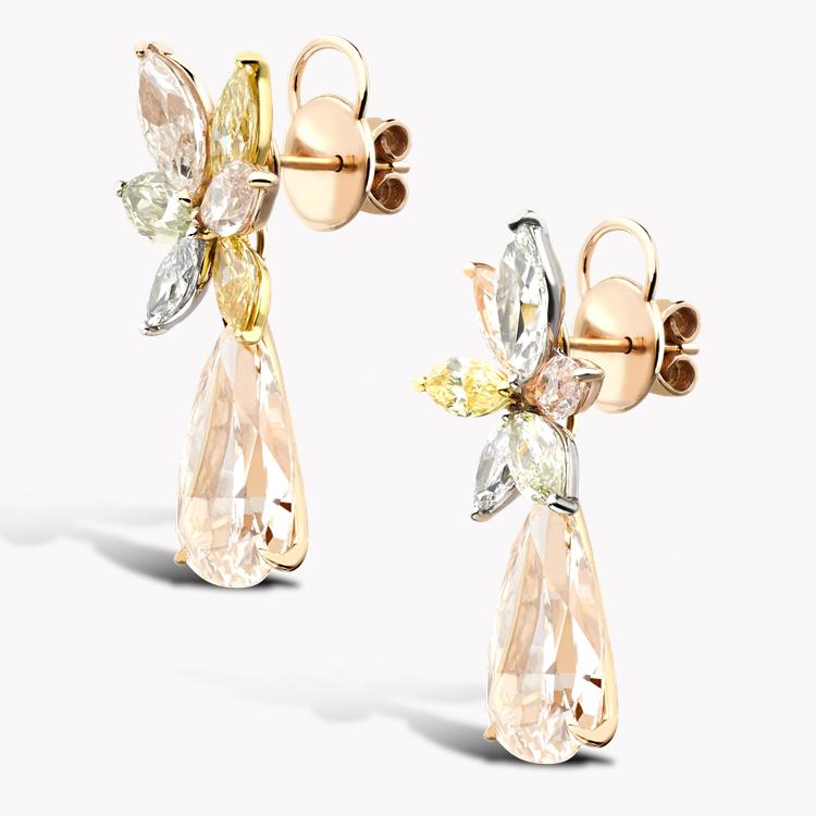 Masterpiece Fancy Pink Diamond Drop Earrings  17.39ct in 18ct White, Rose & Yellow Gold Pear & Marquise Cut, Claw Set_2