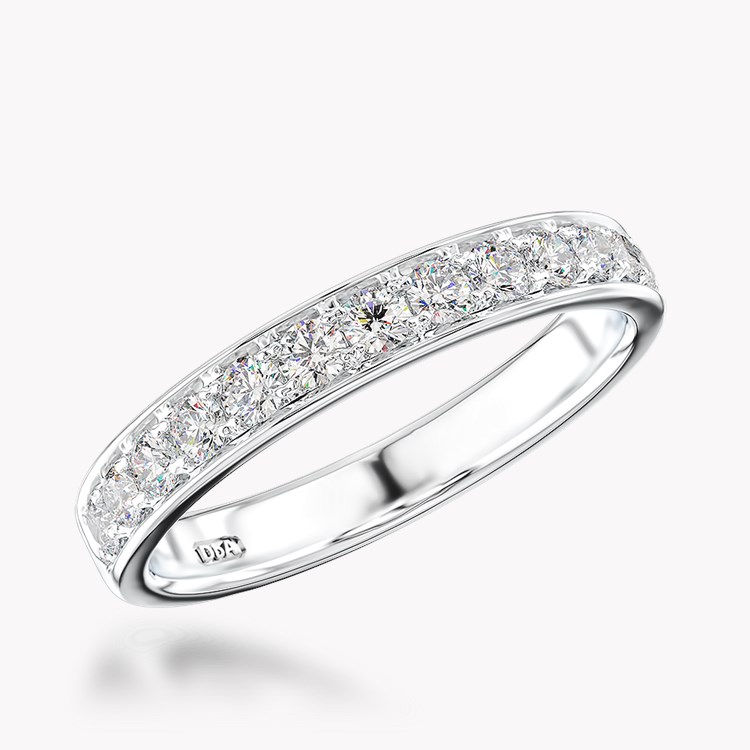 Brilliant Cut Diamond Half Eternity Ring Brilliant Cut  Half Eternity  Thread Set_1