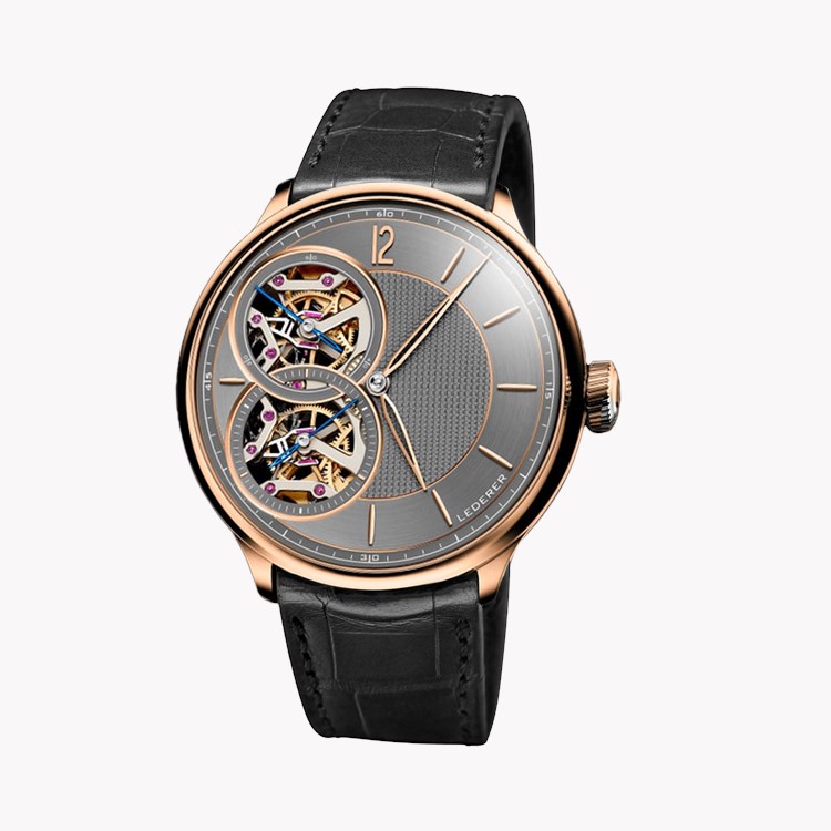Lederer Central Impulse Chronometer 44mm Rhodium Dial Baton Numerals_1