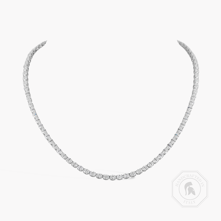 Oval Cut 17.29ct Diamond Line Necklace Oval Cut, Claw Set_1