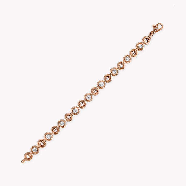 RockChain Nine Stone Diamond Bracelet Brilliant Cut, Rubover Set_2
