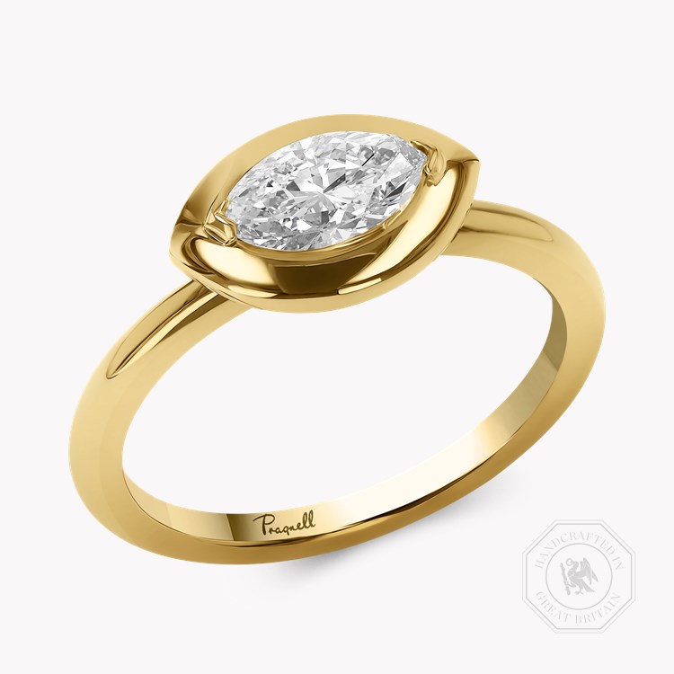 Skimming Stone 0.55ct Marquise Diamond Solitaire Ring Marquise Cut, Claw Set_1
