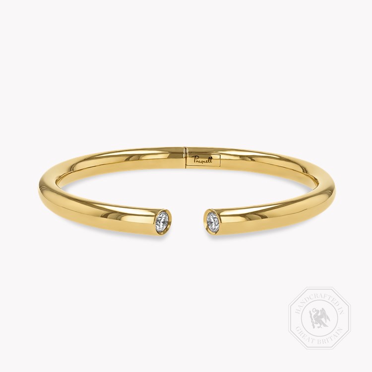 Eclipse 0.80ct Diamond Spring Bangle   in 18ct Yellow Gold