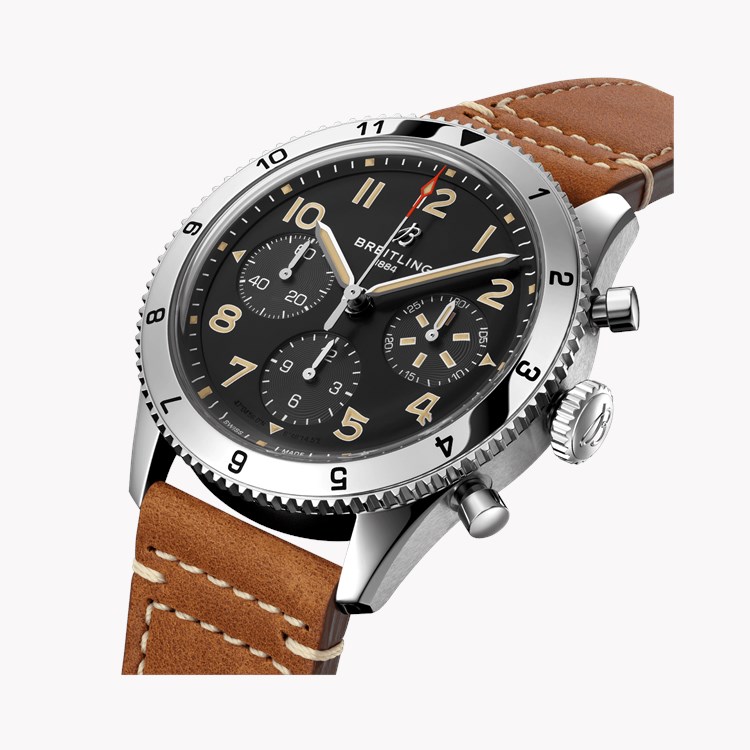 Breitling Classic AVI Chronograph 42mm, Black Dial, Arabic Numerals_2