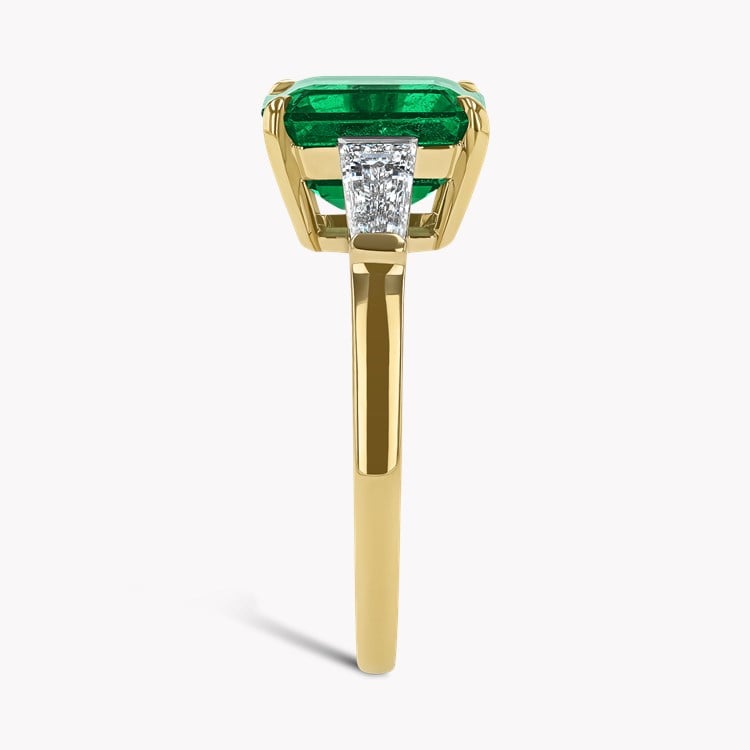 Octagonal Cut 3.23ct Zambian Emerald and Diamond Ring Octagonal Cut, Claw Set_4