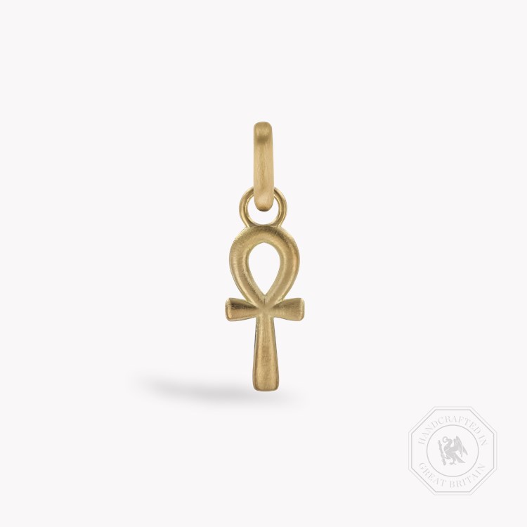 Small Ankh Cross Gold Pendant Charm _1