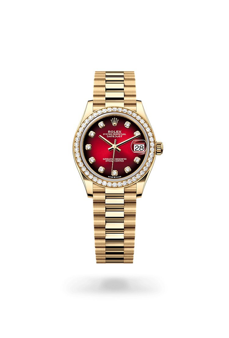 Datejust 31, Oyster, 31 mm, yellow gold and diamonds
