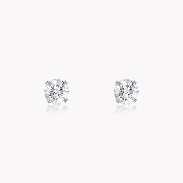 Windsor Diamond Stud Earrings 0.60CT in 18CT White Gold Brilliant cut, Claw set_1